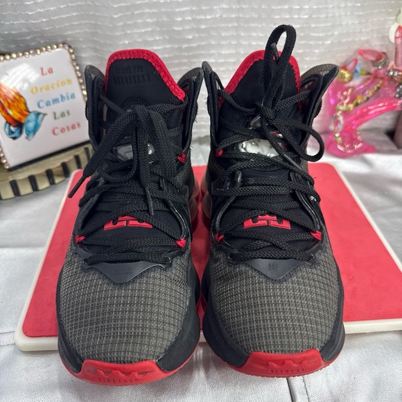 (N1) Nike Lebron 19 XIX Bred GS Boys 3.5Y Black/Red Basketball Shoes DDO418-011 - Picture 3 of 15
